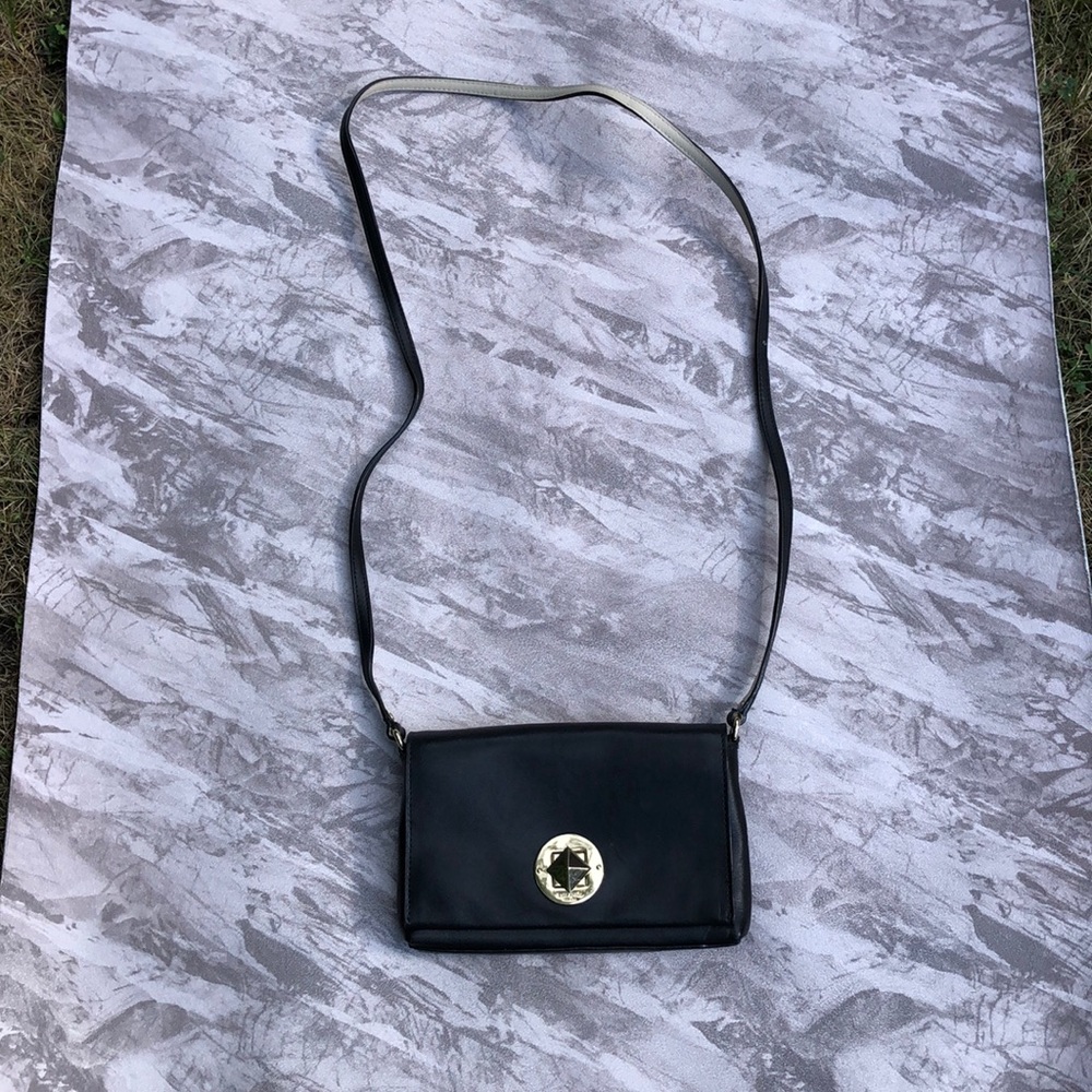 Kate Spade Black Leather Crossbody Handbag